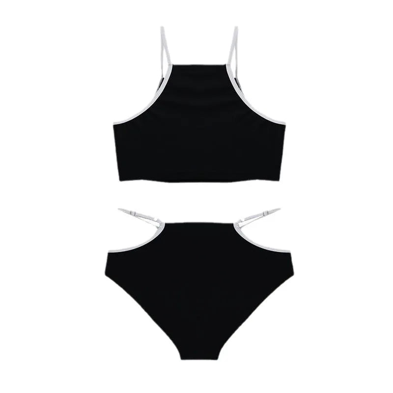 2025 New High Waist Bikini Women's Slimming Thermal Beach Vacation Beach Resort Separate Swimsuit Casual Surfing Suit