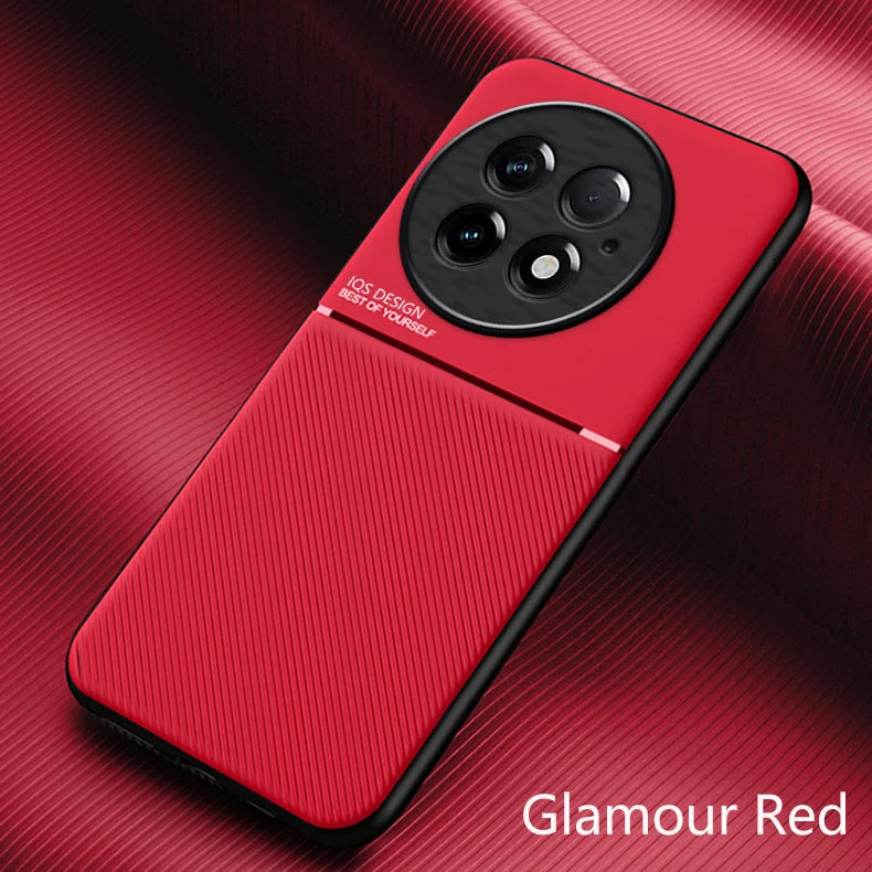 Rugged Non-Slip Case For OnePlus 13 One Plus 13R Cover Car Built-in Magnetic Suction Holder Coque Fundas Shell Capa