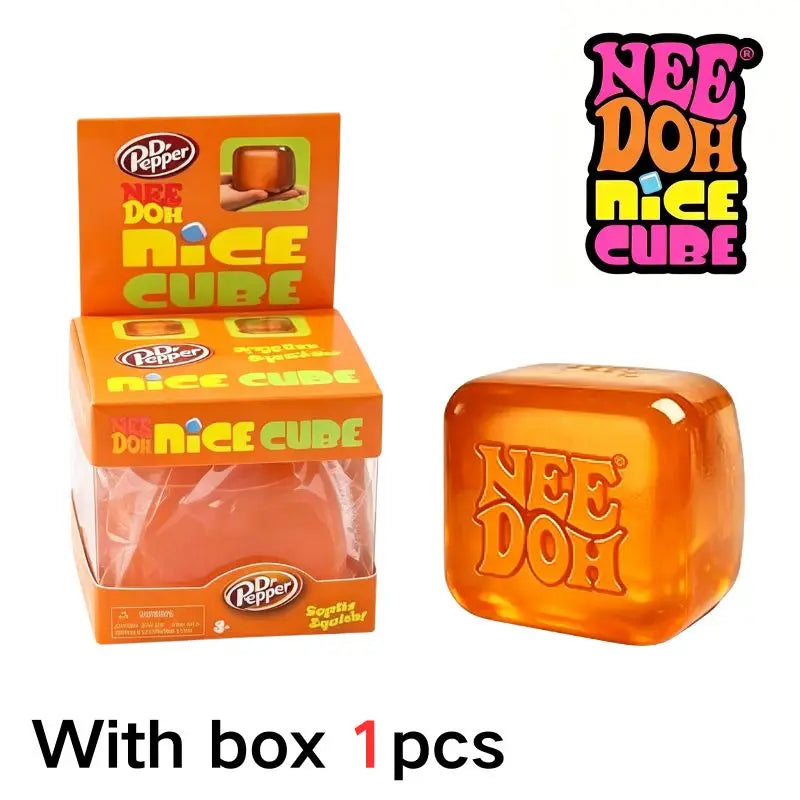 Needoh Nice Cube Sensory Stress Reliever Fidget Tool for Anxiety & Focus Desk Sensory Cube for Adults & Kids