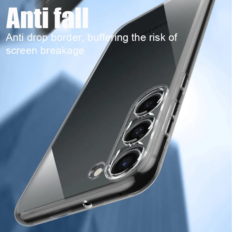 Clear Phone Case For Samsung Galaxy A17 A07 A16 A26 A36 A06 A05S A15 A25 A35 A55 A56 A54 A34 5G Transparent Silicone Soft Case