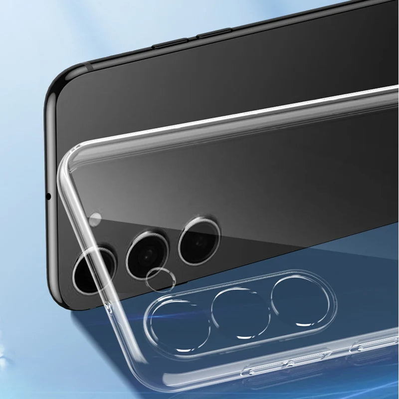 Clear Phone Case For Samsung Galaxy A17 A07 A16 A26 A36 A06 A05S A15 A25 A35 A55 A56 A54 A34 5G Transparent Silicone Soft Case