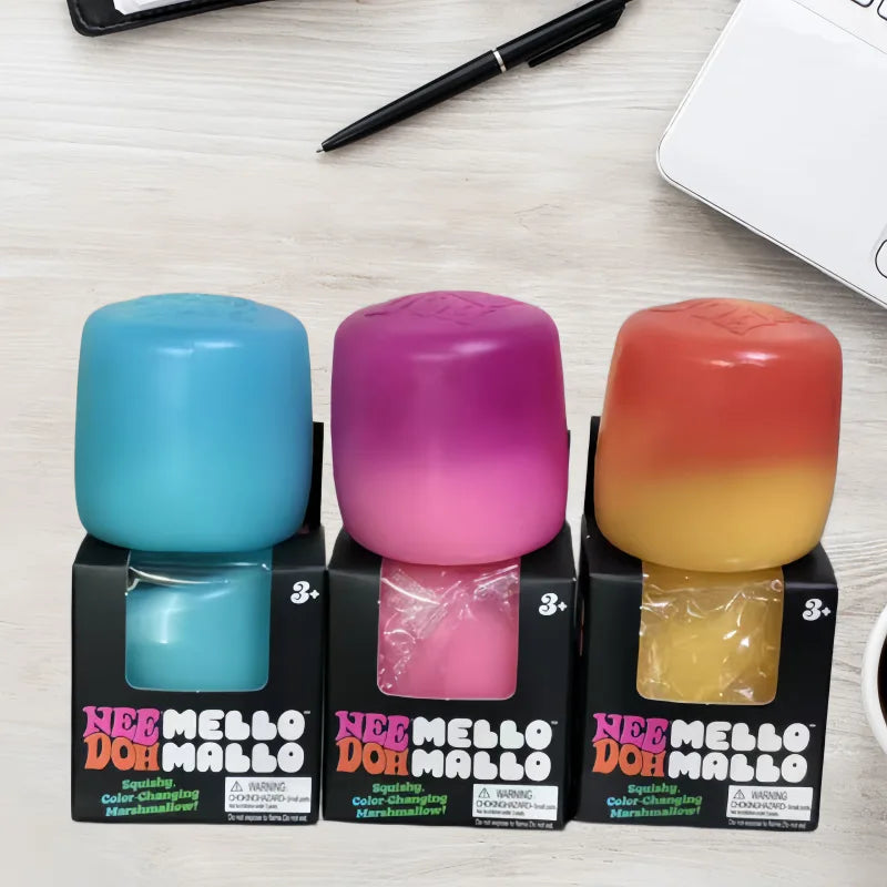 Needoh Nice Cube sensory toys, stress relieving blocks, stress relieving and venting marshmallow toys, fun squeezing and stress