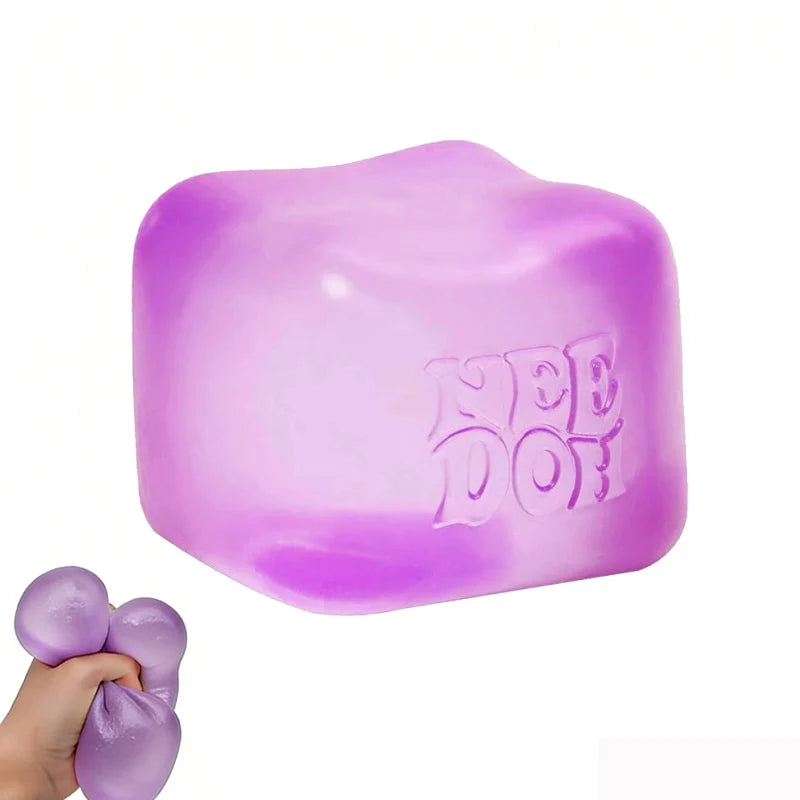 Needoh Nice Cube Sensory Stress Reliever Fidget Tool for Anxiety & Focus Desk Sensory Cube for Adults & Kids