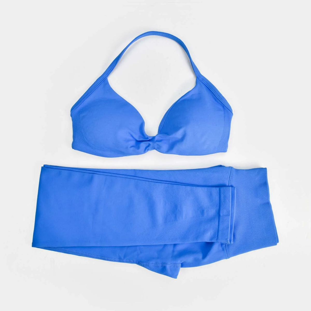 Yoga Strappy Bra Leggings Gym Set Women's Seamless High Elastic Gym Bra Vest Buttock Lift Shorts Set Daily Exercise Sports Set