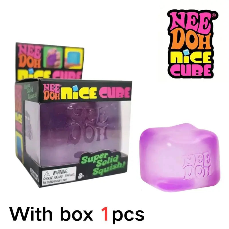 Needoh Nice Cube Sensory Stress Reliever Fidget Tool for Anxiety & Focus Desk Sensory Cube for Adults & Kids
