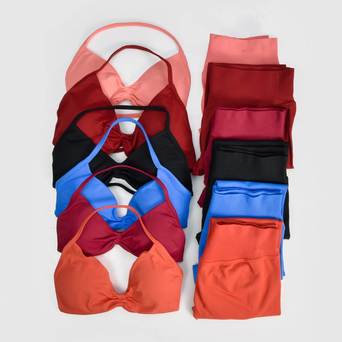 Yoga Strappy Bra Leggings Gym Set Women's Seamless High Elastic Gym Bra Vest Buttock Lift Shorts Set Daily Exercise Sports Set