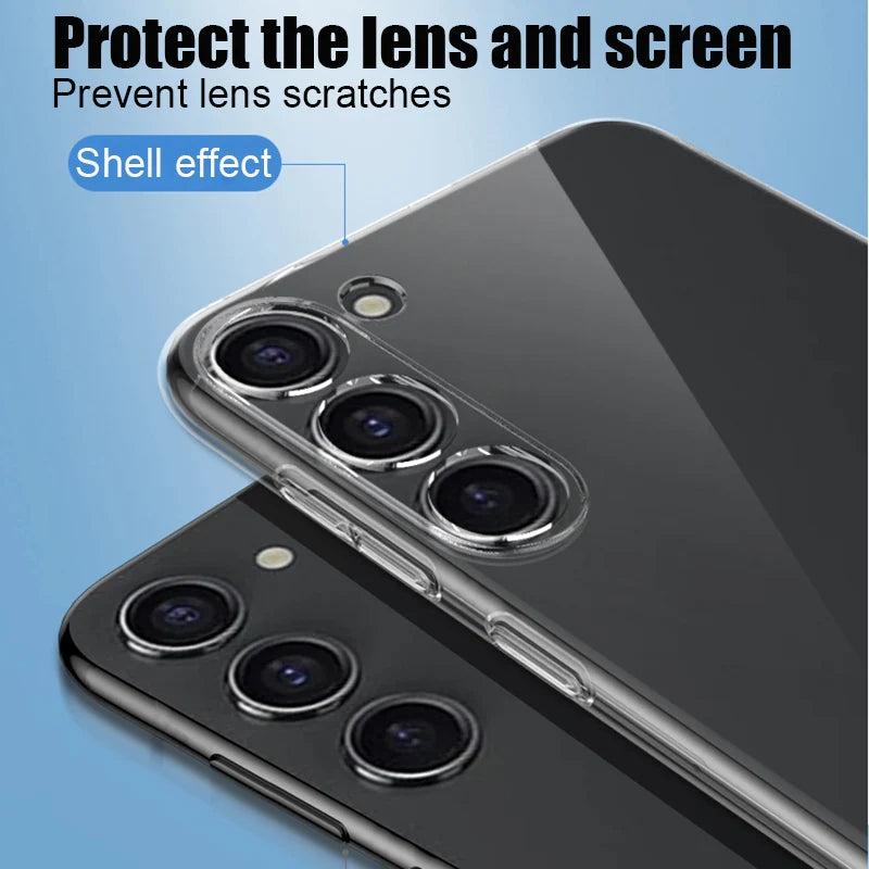 Clear Phone Case For Samsung Galaxy A17 A07 A16 A26 A36 A06 A05S A15 A25 A35 A55 A56 A54 A34 5G Transparent Silicone Soft Case