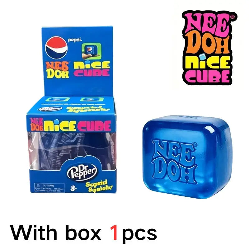Needoh Nice Cube Sensory Stress Reliever Fidget Tool for Anxiety & Focus Desk Sensory Cube for Adults & Kids