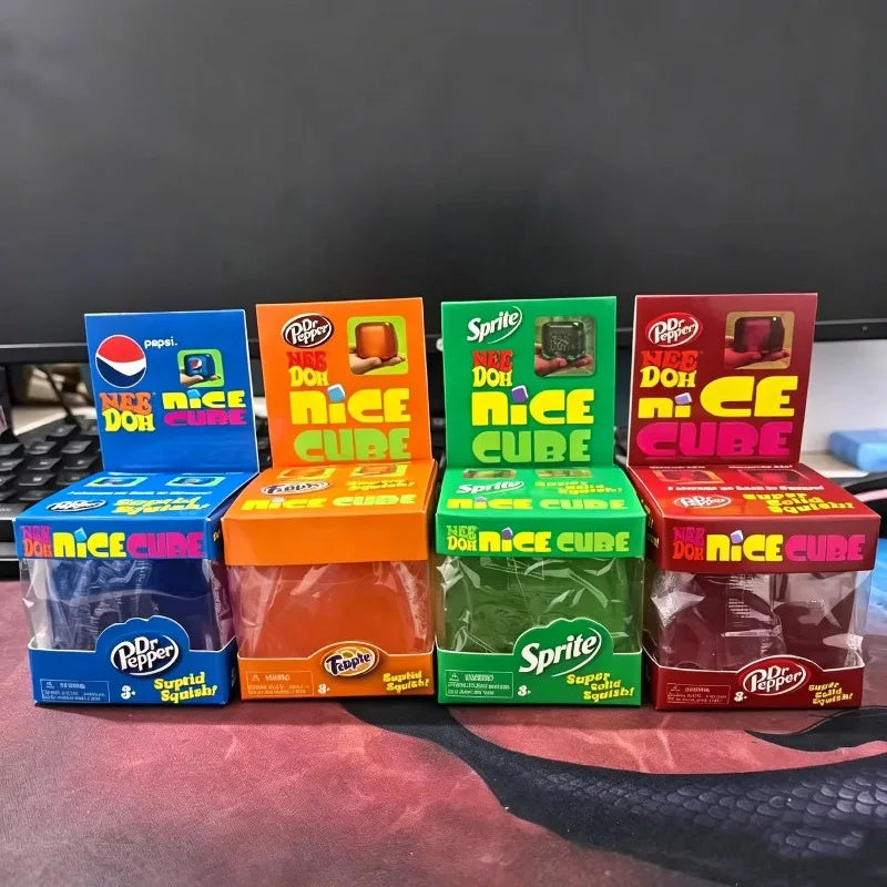NeeDoh Nice Cube, Anti-Stress Product Series, Soft Sensory Cube for Children and Adults, Toys for Relieving Anxiety