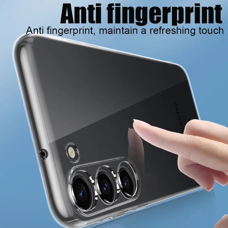 Clear Phone Case For Samsung Galaxy A17 A07 A16 A26 A36 A06 A05S A15 A25 A35 A55 A56 A54 A34 5G Transparent Silicone Soft Case