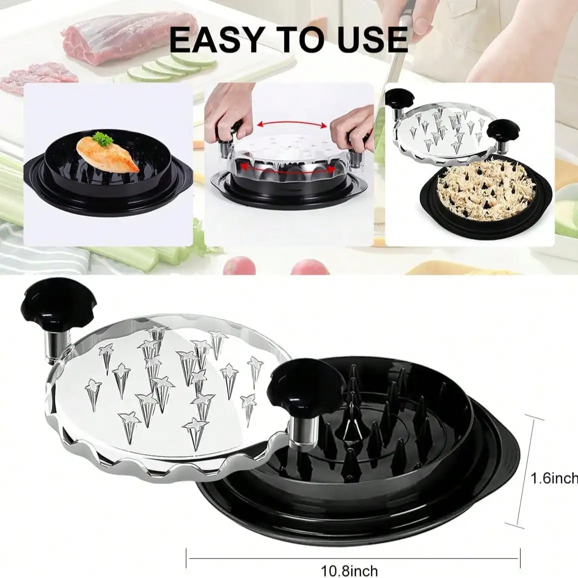 Chefy Ergonomic Manual Chicken Shredder Easy Meat Separator for Pet Food Kitchen Prep