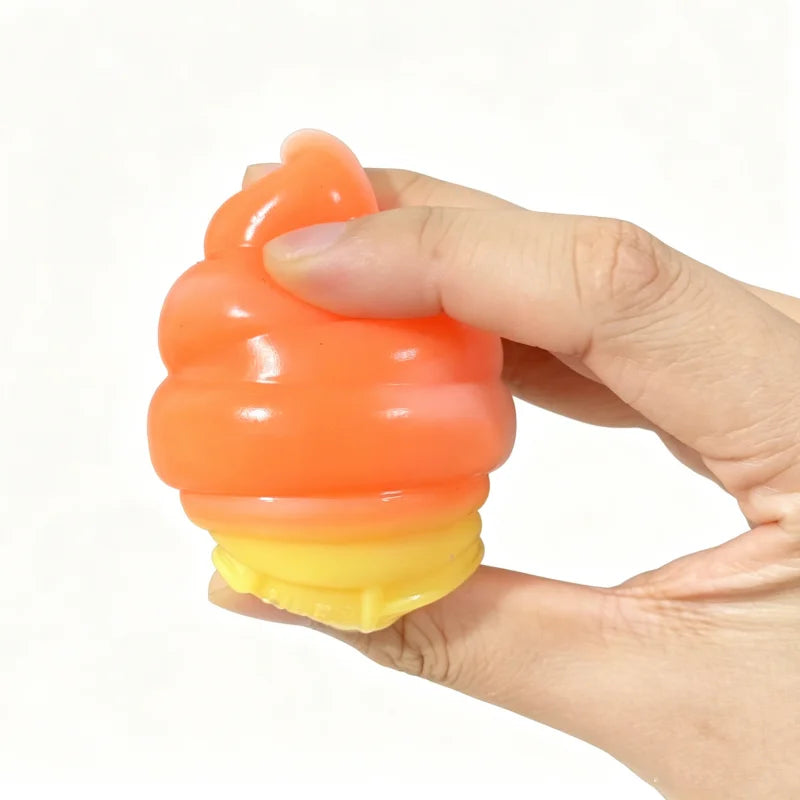Needoh Nice Cream Cone Creamy Non-toxic Squeeze Ball Anti Stress Relief Pocket Mood Calm ADHD Sensory Vent Squishy Fidget Toy