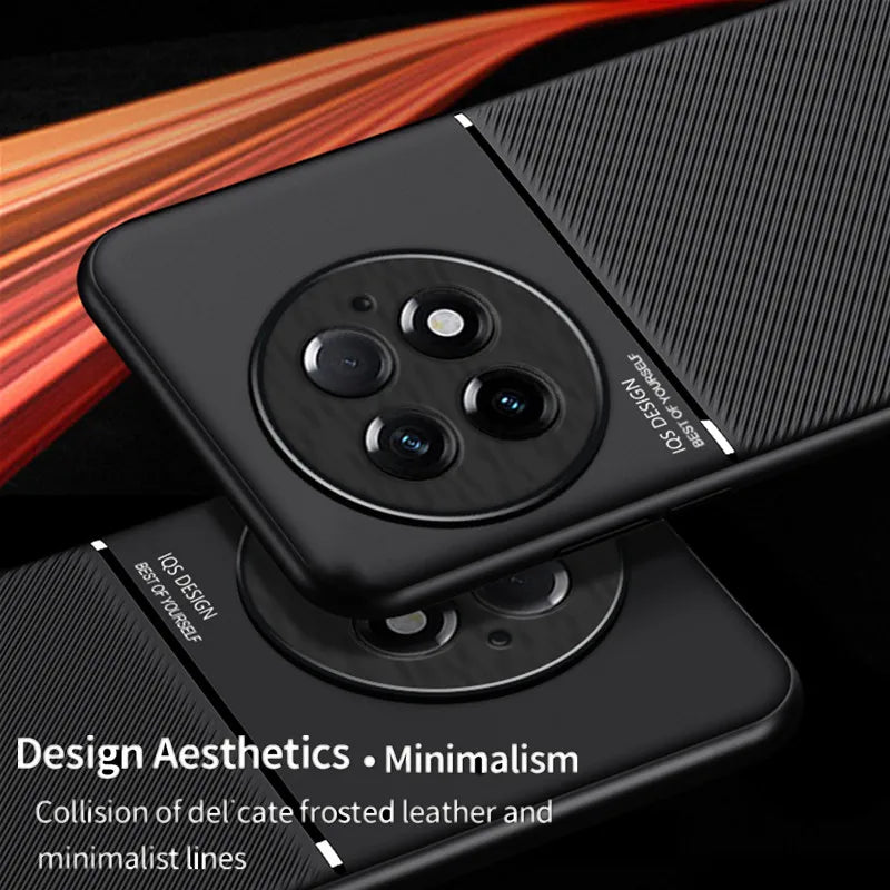 Rugged Non-Slip Case For OnePlus 13 One Plus 13R Cover Car Built-in Magnetic Suction Holder Coque Fundas Shell Capa