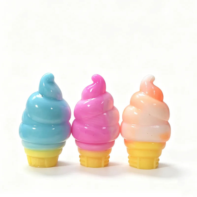 Needoh Nice Cream Cone Creamy Non-toxic Squeeze Ball Anti Stress Relief Pocket Mood Calm ADHD Sensory Vent Squishy Fidget Toy