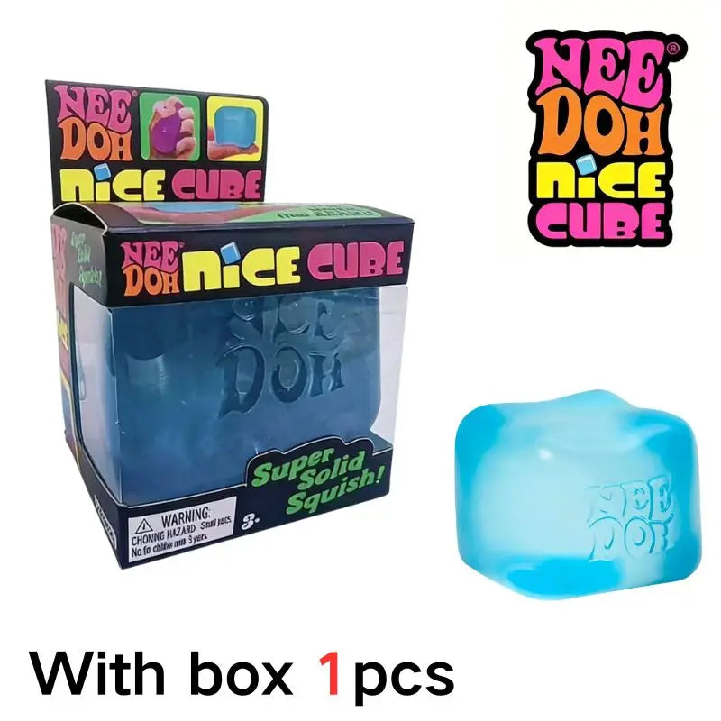 Needoh Nice Cube Sensory Stress Reliever Fidget Tool for Anxiety & Focus Desk Sensory Cube for Adults & Kids