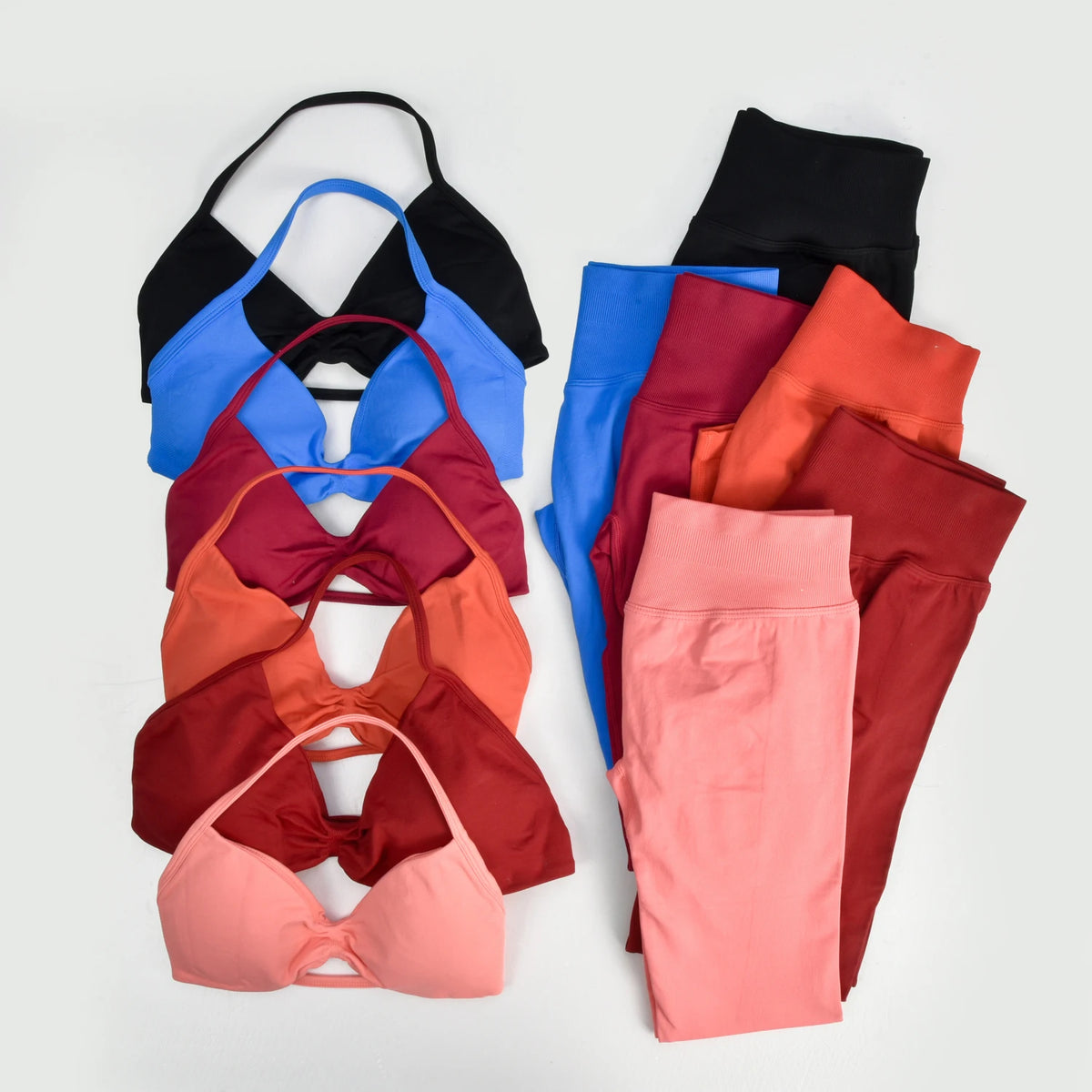 Yoga Strappy Bra Leggings Gym Set Women's Seamless High Elastic Gym Bra Vest Buttock Lift Shorts Set Daily Exercise Sports Set