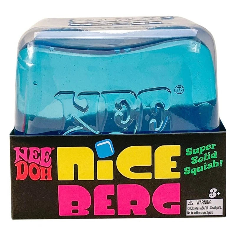 NeeDoh Niceberg Blue Big Ice Squish Squeeze Toy XL Cube Fidget